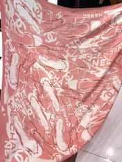 CHANEL 25S SCARF 135 CM IN CASHMERE SILK 941789