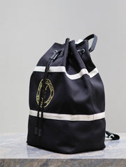 RIVE GAUCHE BACKPACK 49 IN BLACK MIX WHITE CANVAS
