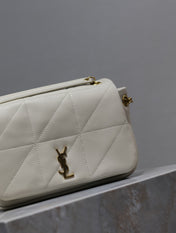 YSL 25S JAMIE MINI 20 IN BLANC VINTAGE LAMBSKIN GOLD HARDWRE