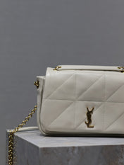 YSL 25S JAMIE MINI 20 IN BLANC VINTAGE LAMBSKIN GOLD HARDWARE