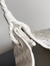 BV Small Parachute 21 White Lambskin Ghw