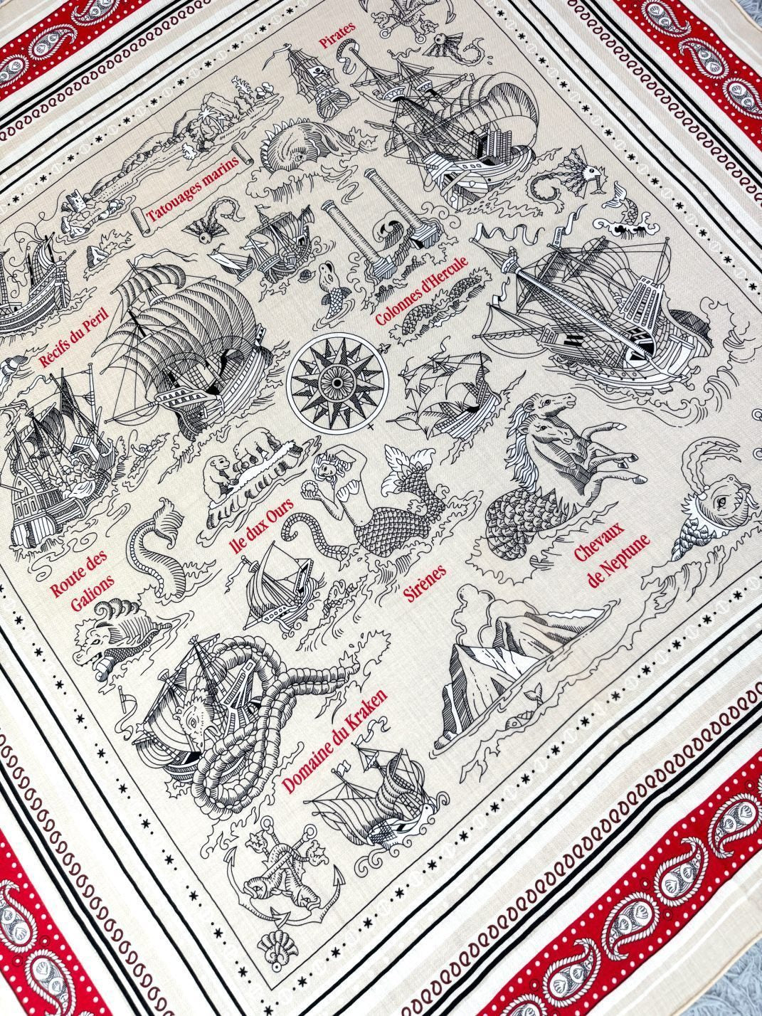 HERMES 25S SCARF 135 IN CASHMERE SILK 729039