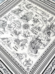 HERMES 25S SCARF 135 IN CASHMERE SILK 729038