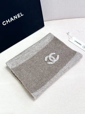 SCARF 180 CM IN KHAKI BROWN CASHMERE 389978