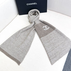 SCARF 180 CM IN KHAKI BROWN CASHMERE 389978