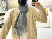 SCARF 180 CM IN GRAPHITE GRAY CASHMERE 398415