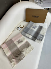 SCARF 180 CM IN LIGHT PINK MIX DESERT BROWN CASHMERE 408503