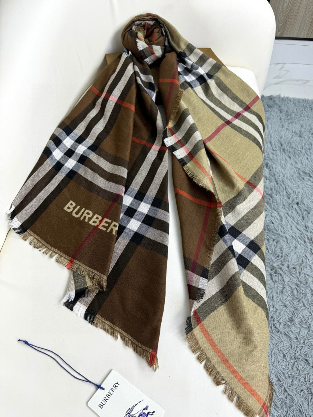 BBR SCARF 220 CM IN SILK CASHMERE 481240