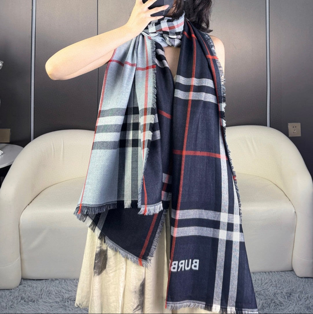 BBR SCARF 220 CM IN SILK CASHMERE 481241