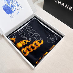 CHANEL 25S SCARF 90 IN SILK 639119