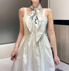 CHANEL 25S SCARF 90 IN SILK 729054