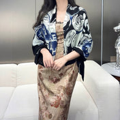 CHANEL 25S SCARF 140 IN CASHMERE SILK 642079