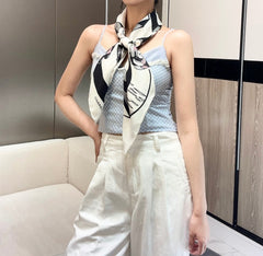 CHANEL 25S SCARF 90 IN SILK 718599