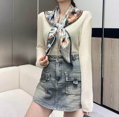 HERMES 25S SCARF 90 IN SILK 726443