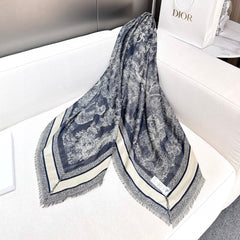 DIOR SCARF 140 CM IN SILK MIX WOOL 733928