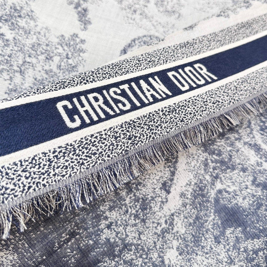 DIOR SCARF 140 CM IN SILK MIX WOOL 733928