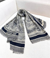 DIOR SCARF 140 CM IN SILK MIX WOOL 733928