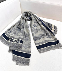 DIOR SCARF 140 CM IN SILK MIX WOOL 733928