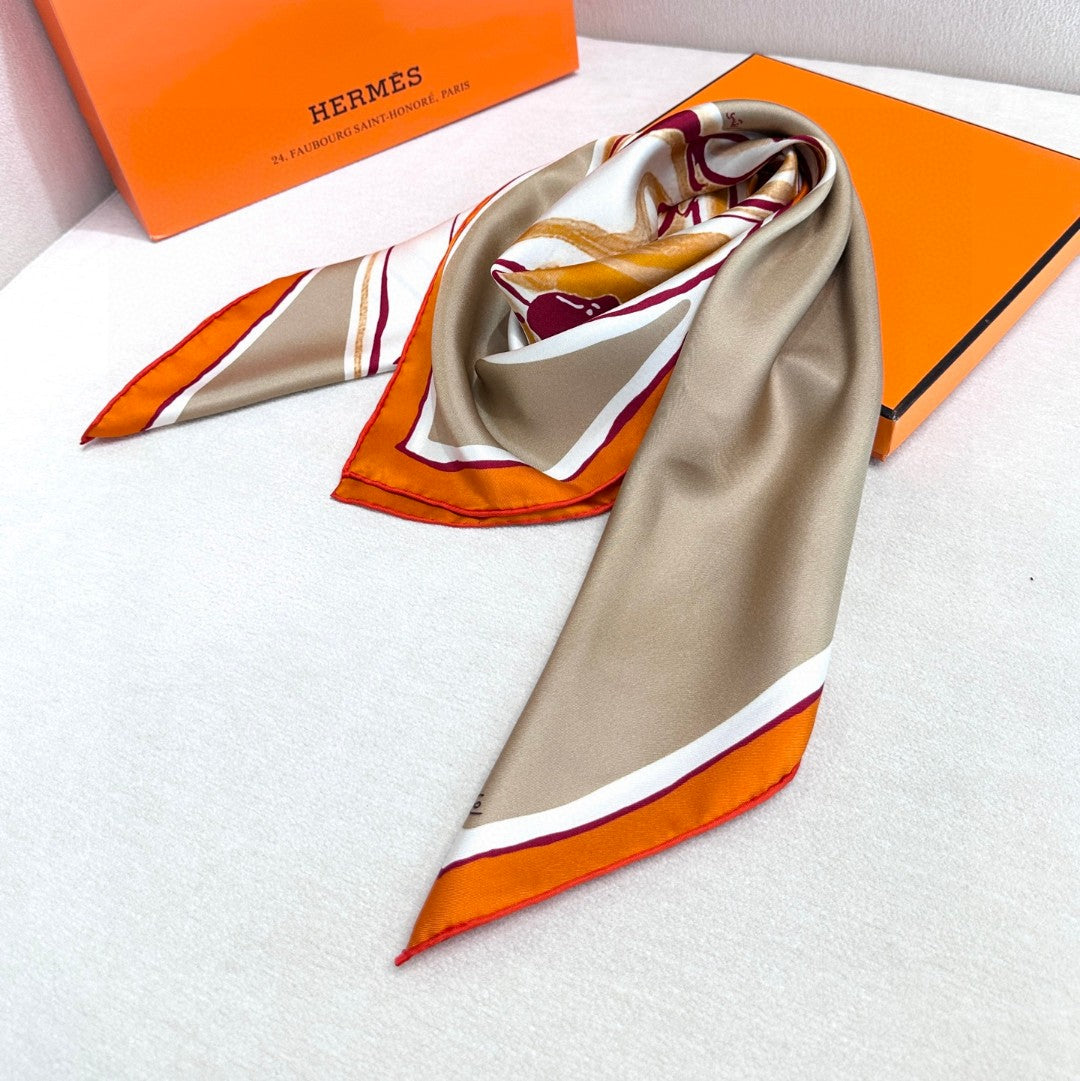 HERMES 25S SCARF 90 IN SILK TWILL 733935