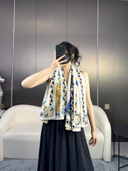HERMES 25S SCARF 135 IN CASHMERE SILK 730649