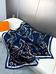 HERMES 25S SCARF 135 IN CASHMERE SILK 737309