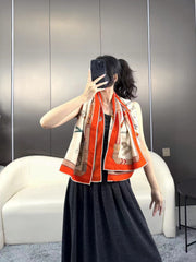 HERMES 25S SCARF 135 IN CASHMERE SILK 737310