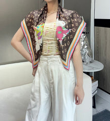 LV SCARF 90 CM IN SILK 729026