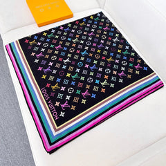 LV SCARF 134 CM IN WOOL MIX SILK 703623