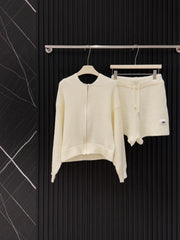 ALO KNIT CARDIGAN & SHORTS SET STYLE 31