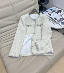 CHANEL 25S ROUND-NECK KNIT CARDIGAN 378