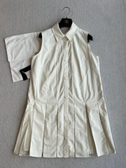 MONCLER SLEEVELESS PLEATED DRESS 269705