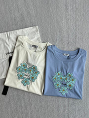 CC 25 Embroidered Sleeves Short Cotton