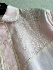 PRADA PINK CROPPED BUTTON-UP SHIRT