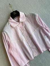 PRADA PINK CROPPED BUTTON-UP SHIRT