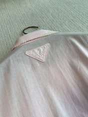PRADA PINK EMBROIDERED LONG SHIRT