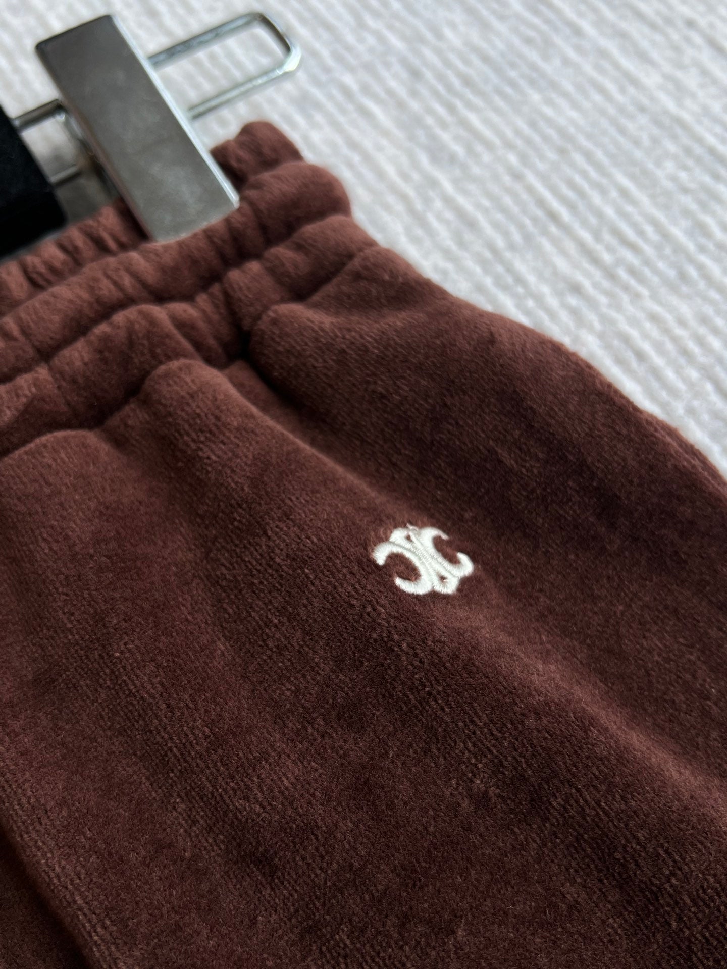 CELINE VELVET DRAWSTRING WAIST SHORTS 275633