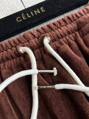CELINE VELVET DRAWSTRING WAIST SHORTS 275633