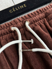 CELINE VELVET DRAWSTRING WAIST SHORTS 275633