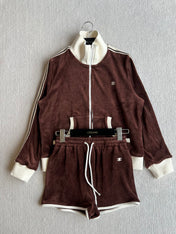 CELINE VELVET DRAWSTRING WAIST SHORTS 275633