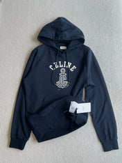 CELINE HOODED SWEATSHIRT WITH ANCHOR EMBROIDERY 275652