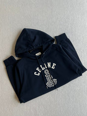 CELINE HOODED SWEATSHIRT WITH ANCHOR EMBROIDERY 275652