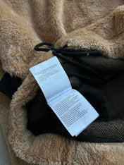 MONCLER 25S FUZZY TEDDY FLEECE HOODIE IN BROWN 042