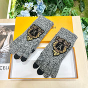 TOUCHSCREEN GLOVES IN STEEL GRAY WOOL 454594