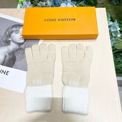 GLOVES IN BEIGE CREAM MIX WHITE WOOL 458547