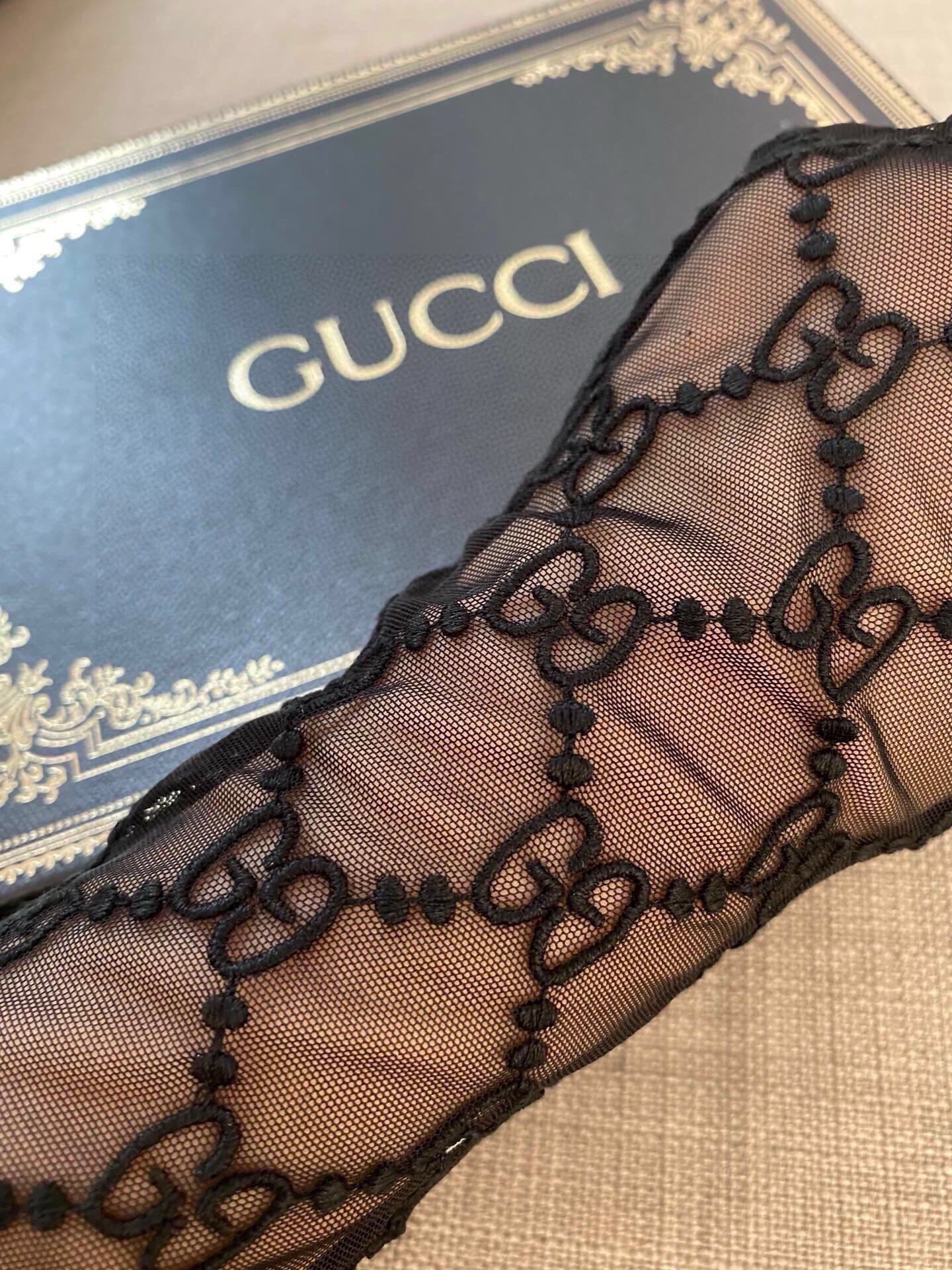 EMBROIDERED LACE MESH GLOVES BLACK 462433