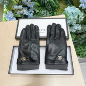 GLOVES IN BLACK SHEEPSKIN MIX WOOL 463824