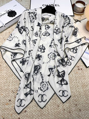 CHANEL 25S SCARF 140 CM IN CASHMERE SILK 943923