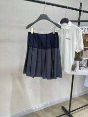 MIUMIU PLEATED LOW-BACK SIDE-SLIT MIDI SKIRT 275985