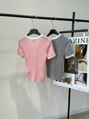 CHANEL SHORT-SLEEVE KNIT SWEATER 259270