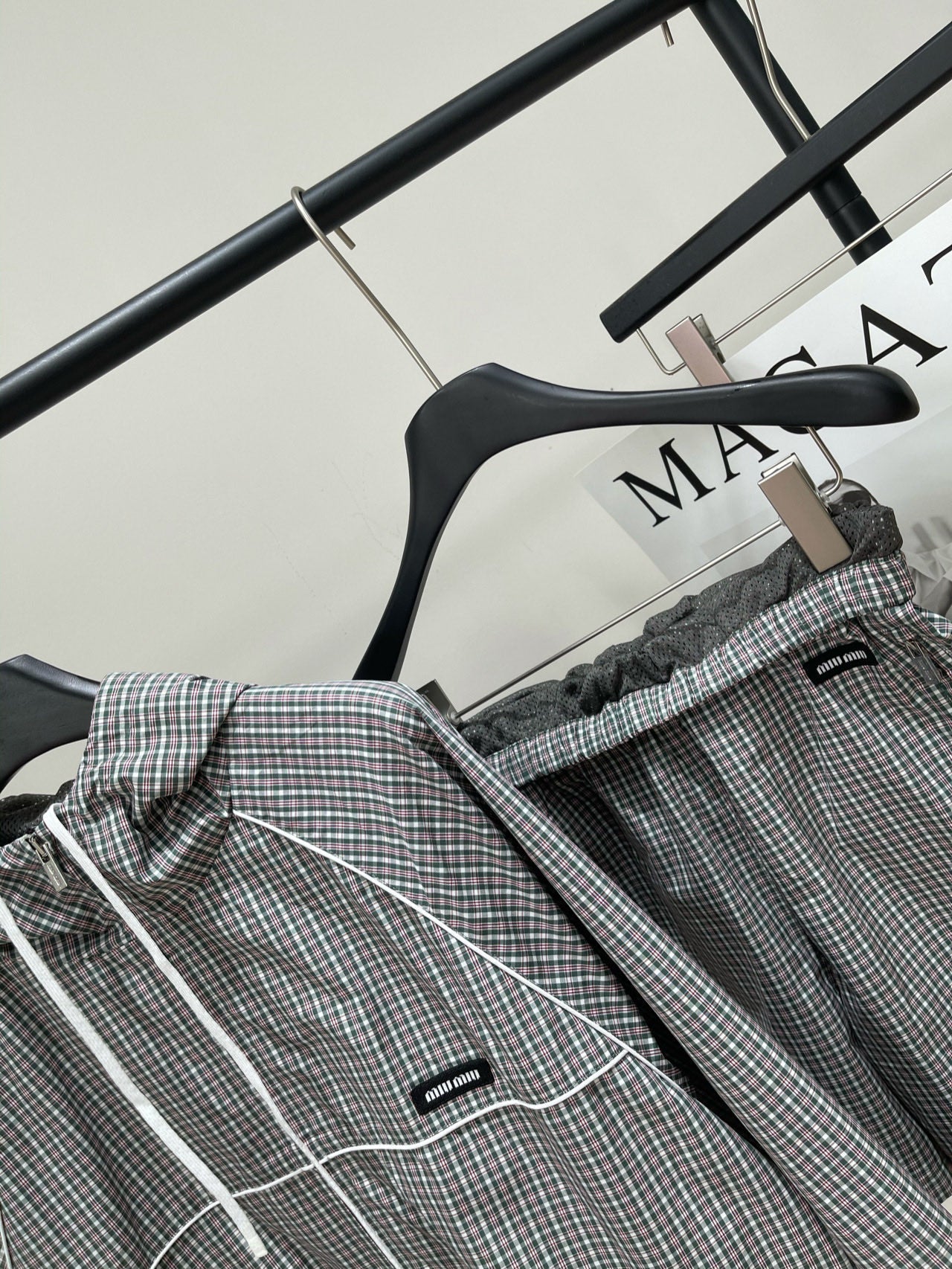 MIUMIU ACTIVEWEAR SET PLAID PATTERN 267917